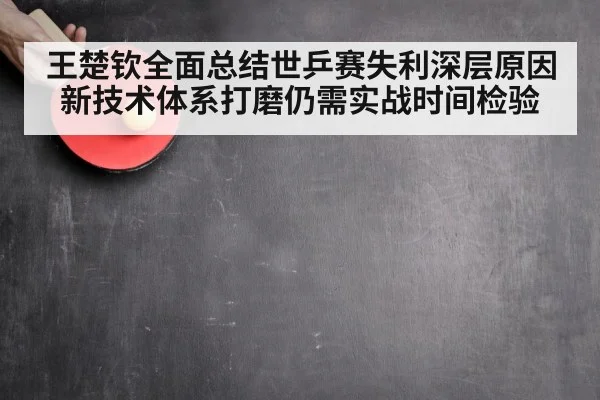 王楚钦全面总结世乒赛失利深层原因 新技术体系打磨仍需实战时间检验
